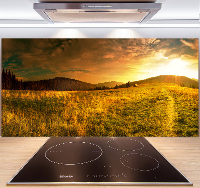 Pannello retrocucina con stampa del panorama dei Monti Tatra