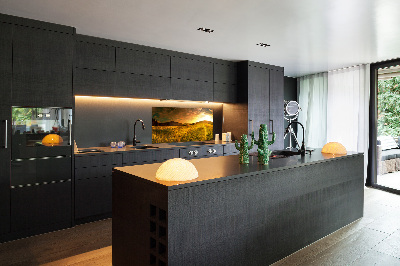 Pannello retrocucina con stampa del panorama dei Monti Tatra