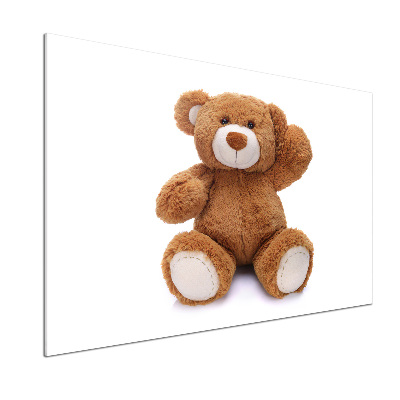 Rivestimento parete cucina con stampa di orsacchiotto di peluche