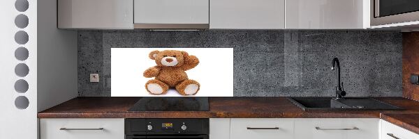 Rivestimento parete cucina con stampa di orsacchiotto di peluche