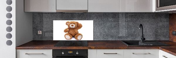 Rivestimento parete cucina con stampa di orsacchiotto di peluche