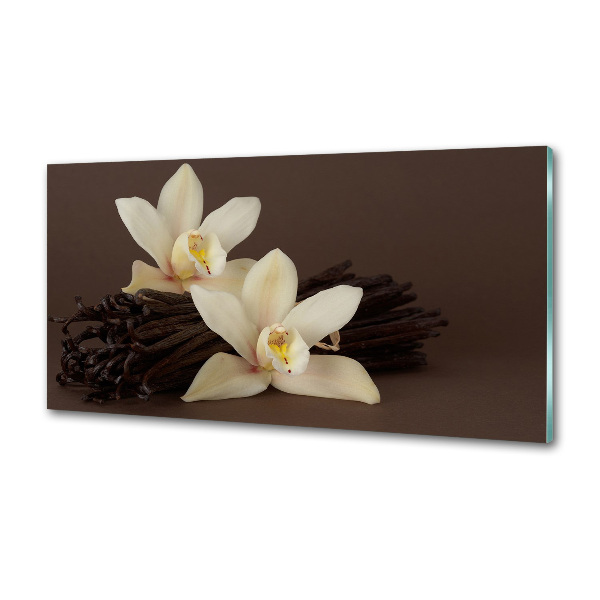 Rivestimento parete cucina con motivo di baccelli di vaniglia