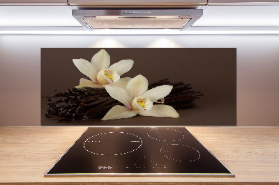 Rivestimento parete cucina con motivo di baccelli di vaniglia