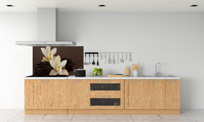 Rivestimento parete cucina con motivo di baccelli di vaniglia