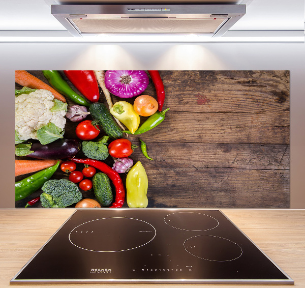 Pannello retrocucina con motivo di verdure