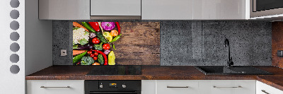 Pannello retrocucina con motivo di verdure
