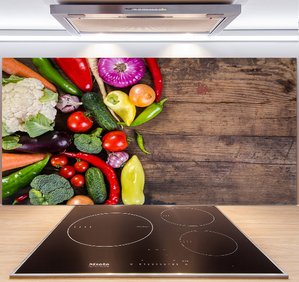 Pannello retrocucina con motivo di verdure