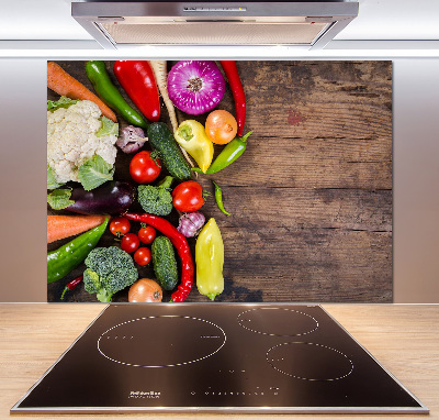 Pannello retrocucina con motivo di verdure