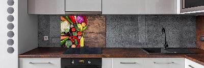 Pannello retrocucina con motivo di verdure