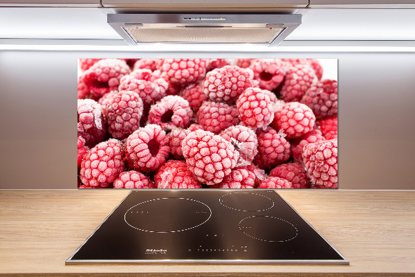 Rivestimento parete cucina con decoro Lamponi congelati
