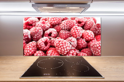 Rivestimento parete cucina con decoro Lamponi congelati