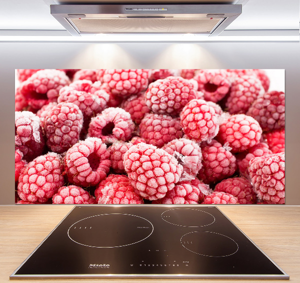 Rivestimento parete cucina con decoro Lamponi congelati