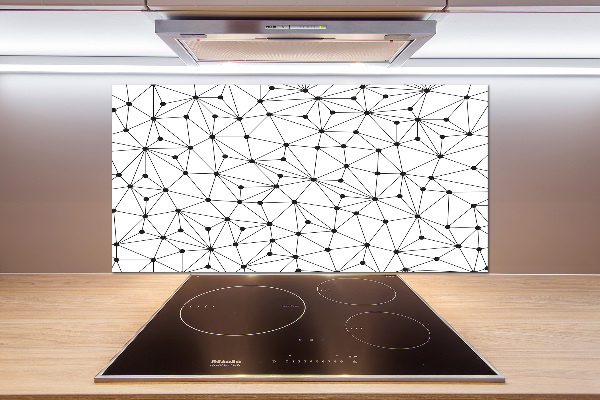 Pannello retrocucina con motivo a linee e cerchi