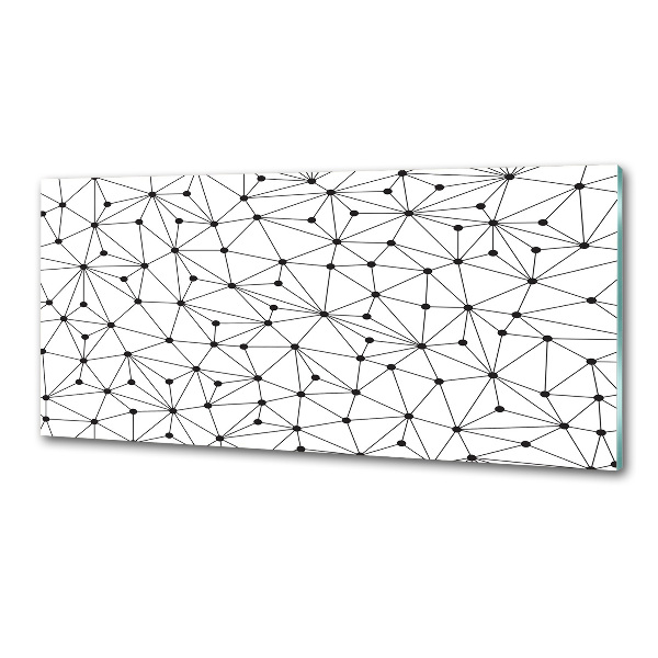 Pannello retrocucina con motivo a linee e cerchi