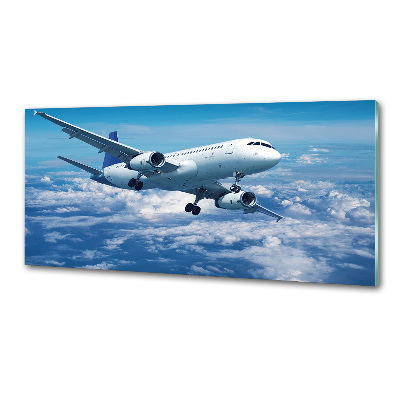 Pannello paraschizzi cucina con stampa raffigurante un aereo tra le nuvole