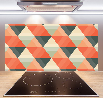 Rivestimento parete cucina con motivo geometrico