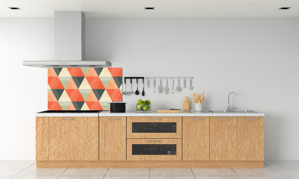 Rivestimento parete cucina con motivo geometrico