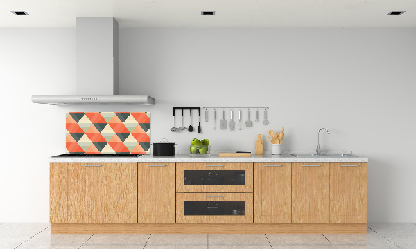 Rivestimento parete cucina con motivo geometrico