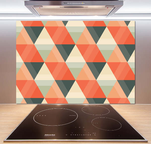 Rivestimento parete cucina con motivo geometrico