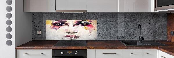 Pannello retrocucina con il ritratto di una donna