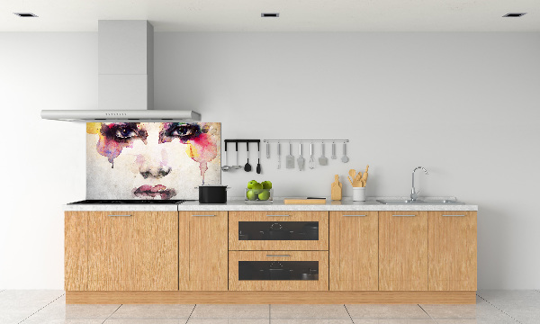 Pannello retrocucina con il ritratto di una donna