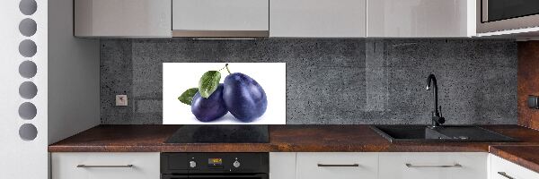 Rivestimento parete cucina in colore prugna