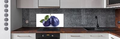 Rivestimento parete cucina in colore prugna