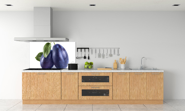 Rivestimento parete cucina in colore prugna