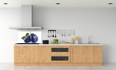 Rivestimento parete cucina in colore prugna