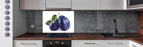 Rivestimento parete cucina in colore prugna