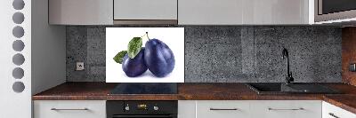 Rivestimento parete cucina in colore prugna