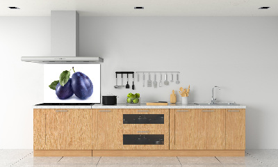 Rivestimento parete cucina in colore prugna