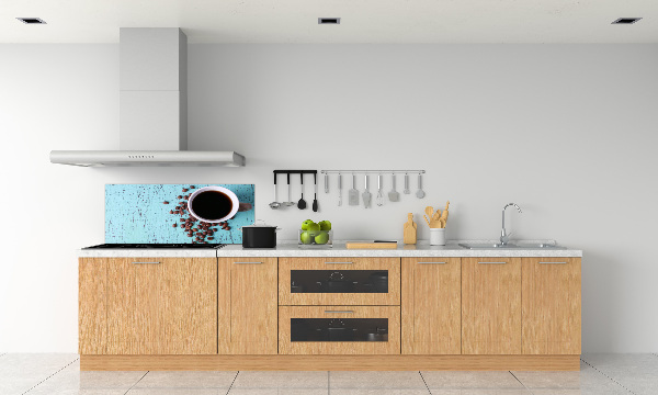 Pannello retrocucina con motivo caffè nero