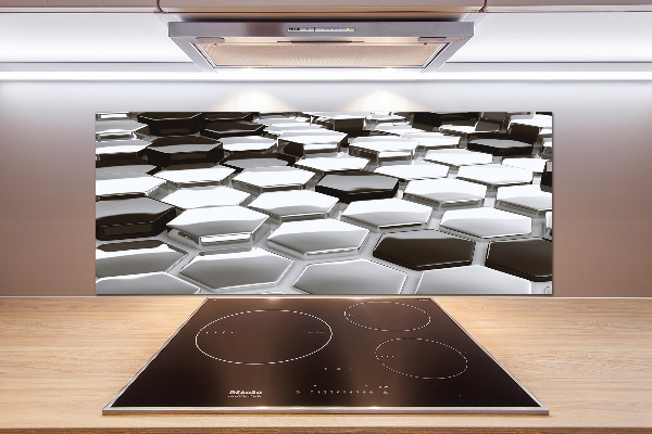 Pannello retrocucina con motivo ad astrazione 3D