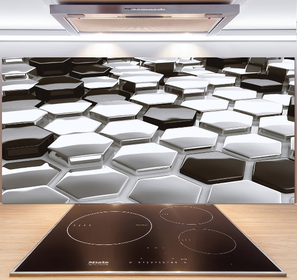 Pannello retrocucina con motivo ad astrazione 3D