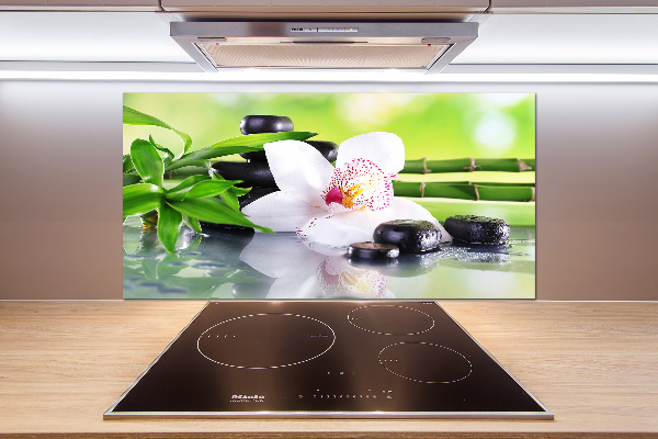 Pannello retrocucina con motivo orchidea