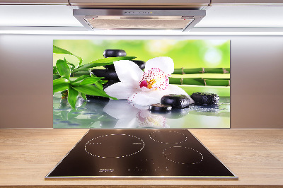 Pannello retrocucina con motivo orchidea