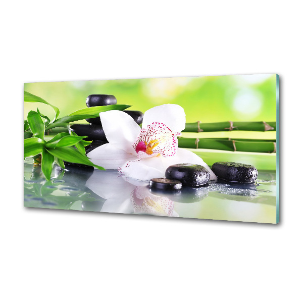 Pannello retrocucina con motivo orchidea