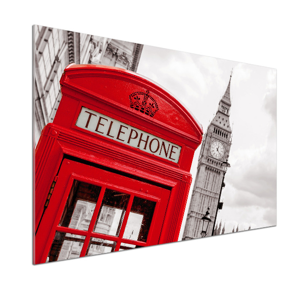 Rivestimento parete cucina con motivo telefono pubblico