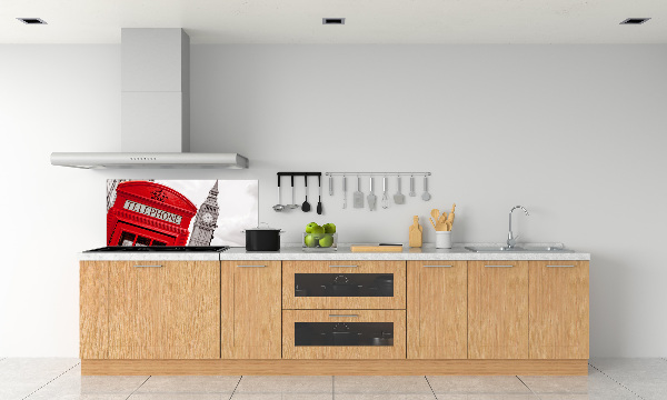 Rivestimento parete cucina con motivo telefono pubblico
