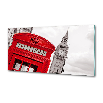 Rivestimento parete cucina con motivo telefono pubblico