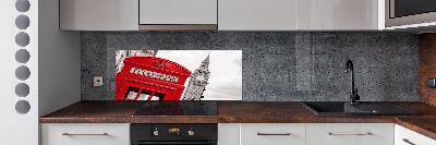 Rivestimento parete cucina con motivo telefono pubblico