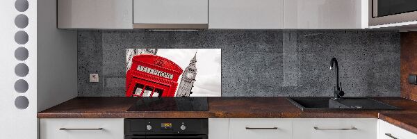 Rivestimento parete cucina con motivo telefono pubblico