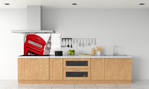 Rivestimento parete cucina con motivo telefono pubblico