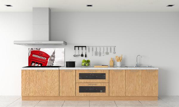 Rivestimento parete cucina con motivo telefono pubblico
