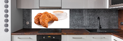 Pannello retrocucina con motivo Cornetti e caffè