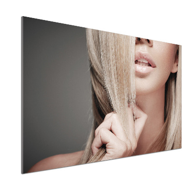 Pannello retrocucina con finitura bionda lucida