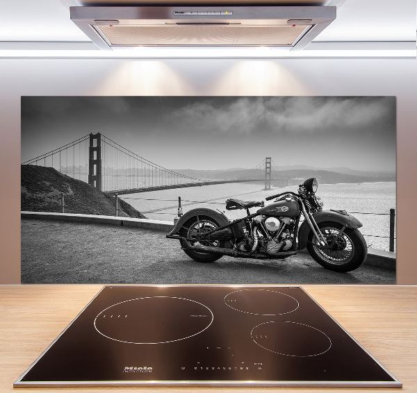 Pannello retrocucina con decorazione a tema motocicletta
