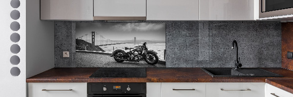 Pannello retrocucina con decorazione a tema motocicletta