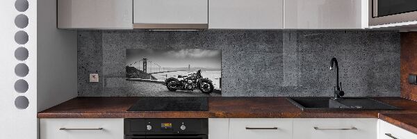Pannello retrocucina con decorazione a tema motocicletta